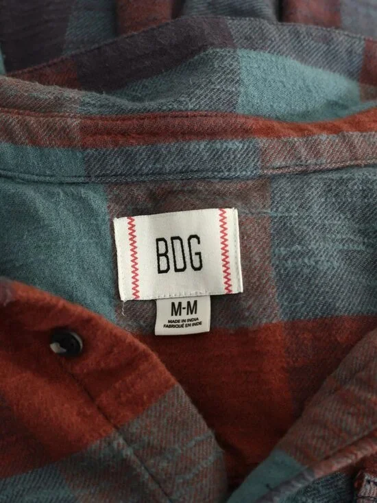 BDG Urban Outfitters Dani Oversized Flannel Shirt Tunic Top M - Picture 4 of 4